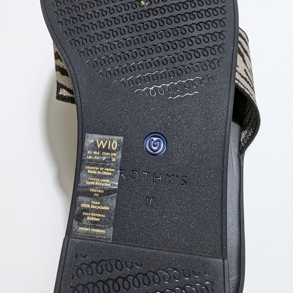 Rothy's The Slide Zebra Animal Stripes Slip On Sandals - Picture 8 of 16